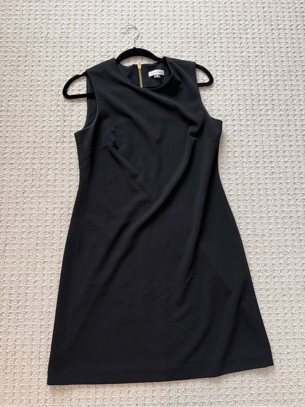Calvin Klein Black Sleeveless Sheath Dress